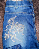 Cowgirl Tuff - Pull - On Buck’n Bronc Trouser Jeans – Natural Waist Medium Wash - Apparel - Cowgirl Tuff Company - Bronco Western Supply Co.