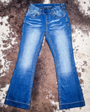 Cowgirl Tuff - Pull - On Buck’n Bronc Trouser Jeans – Natural Waist Medium Wash - Apparel - Cowgirl Tuff Company - Bronco Western Supply Co.