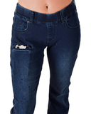 Cowgirl Tuff Pull - On Sapphire Bling Trouser - Apparel - Cowgirl Tuff Company - Bronco Western Supply Co.