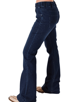 Cowgirl Tuff Pull - On Sapphire Bling Trouser - Apparel - Cowgirl Tuff Company - Bronco Western Supply Co.