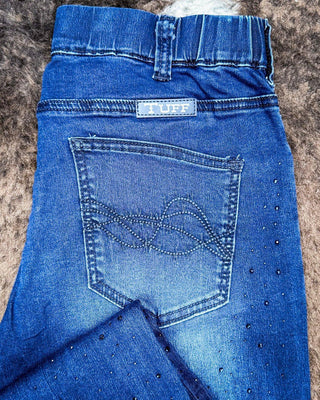 Cowgirl Tuff Pull - On Sapphire Bling Trouser - Apparel - Cowgirl Tuff Company - Bronco Western Supply Co.