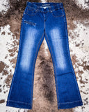 Cowgirl Tuff Pull - On Sapphire Bling Trouser - Apparel - Cowgirl Tuff Company - Bronco Western Supply Co.
