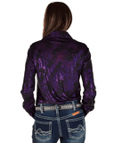 Cowgirl Tuff Purple Oil Iridescent Pullover Button Up - Apparel - Cowgirl Tuff Company - Bronco Western Supply Co.