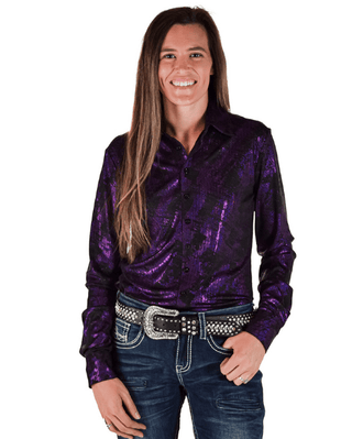 Cowgirl Tuff Purple Oil Iridescent Pullover Button Up – Apparel from Bronco Western Supply Co.