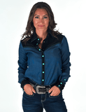 Cowgirl Tuff Ranch Ready Pullover Button Up with Black Suede - Apparel - Cowgirl Tuff Company - Bronco Western Supply Co.