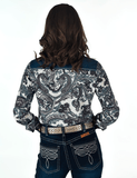 Cowgirl Tuff Ranch Ready Pullover Button Up with Denim - Apparel - Cowgirl Tuff Company - Bronco Western Supply Co.