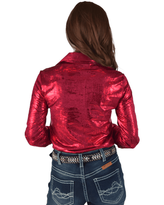 Cowgirl Tuff Red Foiled in Fire Pullover Button Up – Apparel from Bronco Western Supply Co.