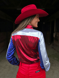 Cowgirl Tuff Red White and Rodeo Pullover Button Up - Apparel - Cowgirl Tuff Company - Bronco Western Supply Co.