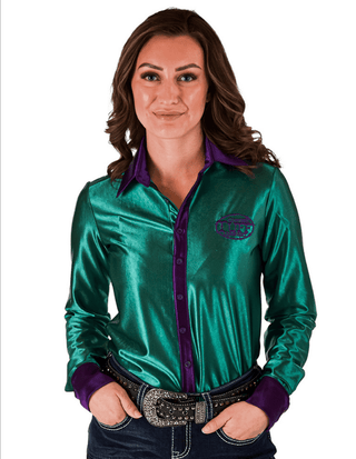 Cowgirl Tuff Rodeo Royale Pullover Button Up In Turquoise – Apparel from Bronco Western Supply Co.