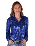 Cowgirl Tuff Sapphire Sky Pullover Button Up in Deep Blue - Apparel - Cowgirl Tuff Company - Bronco Western Supply Co.