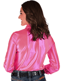 Cowgirl Tuff Satin Hustle Pullover Button Up in Hot Pink - Apparel - Cowgirl Tuff Company - Bronco Western Supply Co.