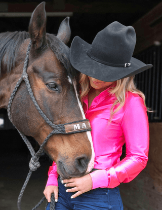 Cowgirl Tuff Satin Hustle Pullover Button Up in Hot Pink – Apparel from Bronco Western Supply Co.