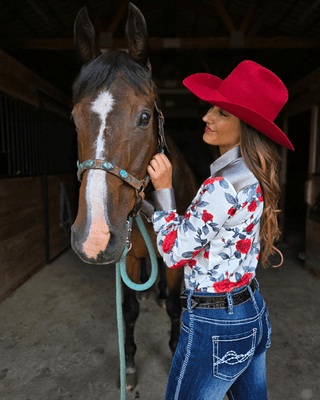 Cowgirl Tuff Smokey Rose Pullover Button Up – Apparel from Bronco Western Supply Co.
