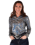 Cowgirl Tuff Spurfire Pullover Button Up with Silver Holographic Metallic Foil - Apparel - Cowgirl Tuff Company - Bronco Western Supply Co.