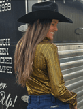 Cowgirl Tuff Spurfire Pullover Button Up with Yellow Metallic Foil - Apparel - Cowgirl Tuff Company - Bronco Western Supply Co.