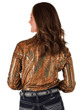 Cowgirl Tuff Spurfire Pullover Button Up with Yellow Metallic Foil - Apparel - Cowgirl Tuff Company - Bronco Western Supply Co.