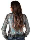 Cowgirl Tuff Steel Serpent Pullover Button Up with Holographic Foil - Apparel - Cowgirl Tuff Company - Bronco Western Supply Co.