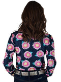 Cowgirl Tuff Sunny Bloom Top – Pink Floral Stretch Button Up - Apparel - Cowgirl Tuff Company - Bronco Western Supply Co.