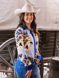 Cowgirl Tuff Sweet Bluebell Breeze Pullover Button Up - Apparel - Cowgirl Tuff Company - Bronco Western Supply Co.