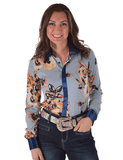 Cowgirl Tuff Sweet Bluebell Breeze Pullover Button Up - Apparel - Cowgirl Tuff Company - Bronco Western Supply Co.