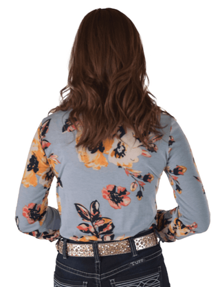 Cowgirl Tuff Sweet Bluebell Breeze Pullover Button Up – Apparel from Bronco Western Supply Co.