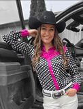 Cowgirl Tuff Sweet Spot Pullover Button Up With Hot Pink Satin Accents - Apparel - Cowgirl Tuff Company - Bronco Western Supply Co.