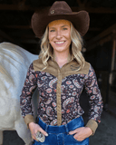 Cowgirl Tuff Tan Paisley Trail Pullover Button Up - Apparel - Cowgirl Tuff Company - Bronco Western Supply Co.
