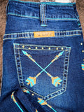 Cowgirl Tuff Turquoise Arrows Bootcut Jeans - Apparel - Cowgirl Tuff Company - Bronco Western Supply Co.