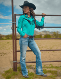 Cowgirl Tuff Turquoise DFMI Bootcut Jeans - Apparel - Cowgirl Tuff Company - Bronco Western Supply Co.