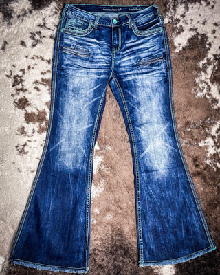 Cowgirl Tuff Turquoise Hurricane Trouser Jeans – Apparel from Bronco Western Supply Co.
