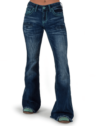 Cowgirl Tuff Turquoise Hurricane Trouser Jeans - Apparel - Cowgirl Tuff Company - Bronco Western Supply Co.
