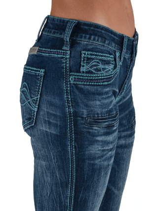 Cowgirl Tuff Turquoise Hurricane Trouser Jeans – Apparel from Bronco Western Supply Co.