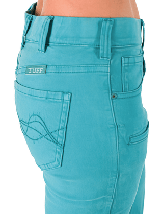 Cowgirl Tuff Turquoise Pull - On Trouser Jeans – Apparel from Bronco Western Supply Co.