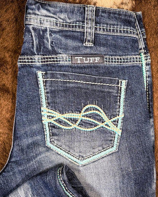 Cowgirl Tuff Twisted Turquoise Bootcut Jeans – Apparel from Bronco Western Supply Co.