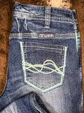 Cowgirl Tuff Twisted Turquoise Bootcut Jeans - Apparel - Cowgirl Tuff Company - Bronco Western Supply Co.