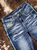Cowgirl Tuff Twisted Turquoise Bootcut Jeans - Apparel - Cowgirl Tuff Company - Bronco Western Supply Co.