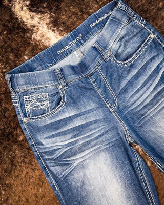 Cowgirl Tuff UltraBreathe Shattered Pull - On Trouser Jeans – Apparel from Bronco Western Supply Co.