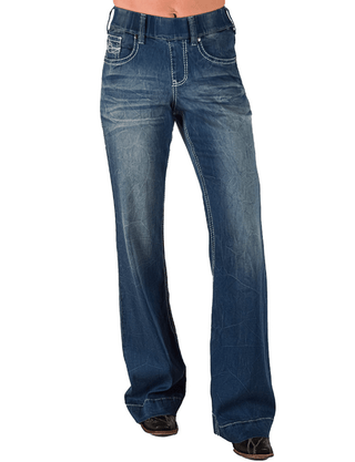 Cowgirl Tuff UltraBreathe Shattered Pull - On Trouser Jeans – Apparel from Bronco Western Supply Co.
