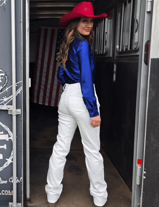 Cowgirl Tuff White Pull - On Bootcut Jeans – Apparel from Bronco Western Supply Co.