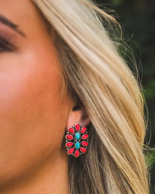 Crimson Vista Stud Earrings – Jewelry from Bronco Western Supply Co.