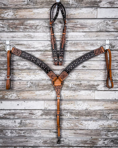 Crystal Collection Breast Collar and Headstall - Pieces Sold Separate - Horse Tack - Rafter T Ranch Co. - Bronco Western Supply Co.