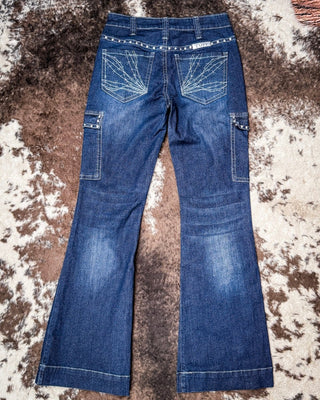 Crystal Rocks Natural Waist Trouser Jeans by Cowgirl Tuff – Apparel from Bronco Western Supply Co.