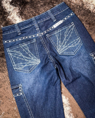 Crystal Rocks Natural Waist Trouser Jeans by Cowgirl Tuff – Apparel from Bronco Western Supply Co.