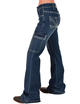 Crystal Rocks Natural Waist Trouser Jeans by Cowgirl Tuff – Apparel from Bronco Western Supply Co.