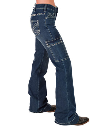 Crystal Rocks Natural Waist Trouser Jeans by Cowgirl Tuff – Apparel from Bronco Western Supply Co.