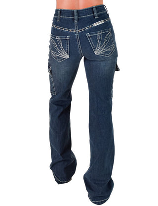 Crystal Rocks Natural Waist Trouser Jeans by Cowgirl Tuff – Apparel from Bronco Western Supply Co.