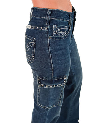 Crystal Rocks Natural Waist Trouser Jeans by Cowgirl Tuff – Apparel from Bronco Western Supply Co.