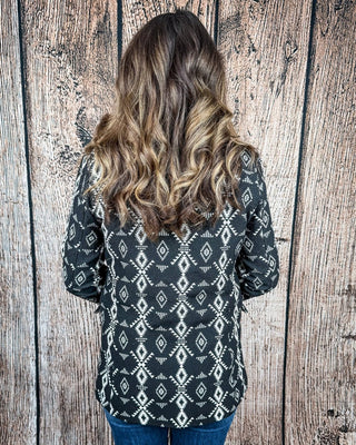 Cypress Ridge Southwestern Blazer in Black by Lucky and Blessed – Apparel from Bronco Western Supply Co.