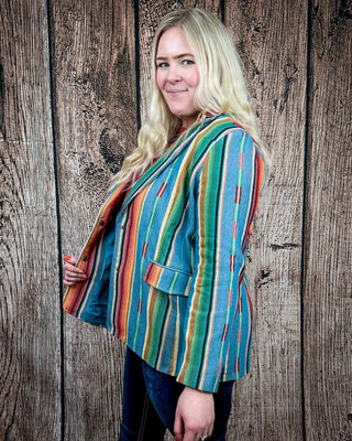 Cypress Ridge Southwestern Blazer in Serape by Lucky and Blessed – Apparel from Bronco Western Supply Co.
