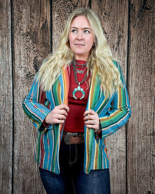 Cypress Ridge Southwestern Blazer in Serape by Lucky and Blessed – Apparel from Bronco Western Supply Co.